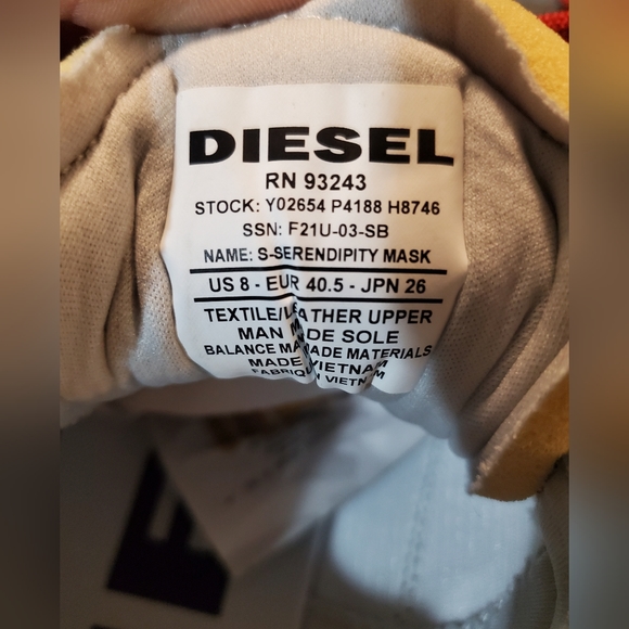 Diesel S-Serendipity Mask Shoes  Size 8 Mens - Picture 8 of 8